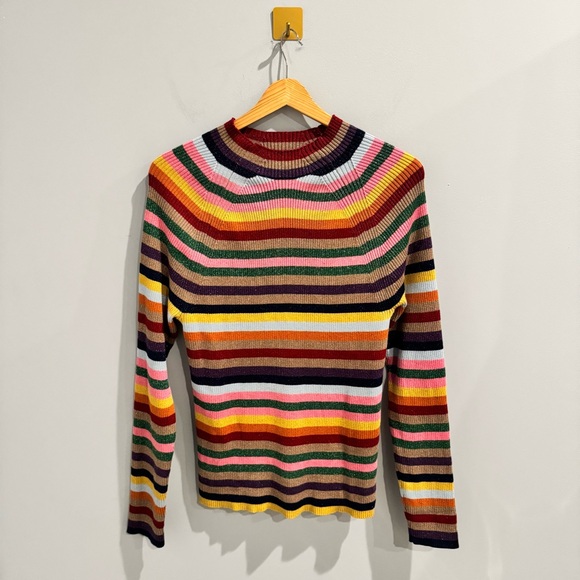 Boden Matilda Sparkle Jumper in Multi Stripe, Size 12 - Picture 6 of 14